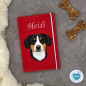 Preview: Designbeispiel der Impfpasshülle rot für den Entlebucher Sennenhund